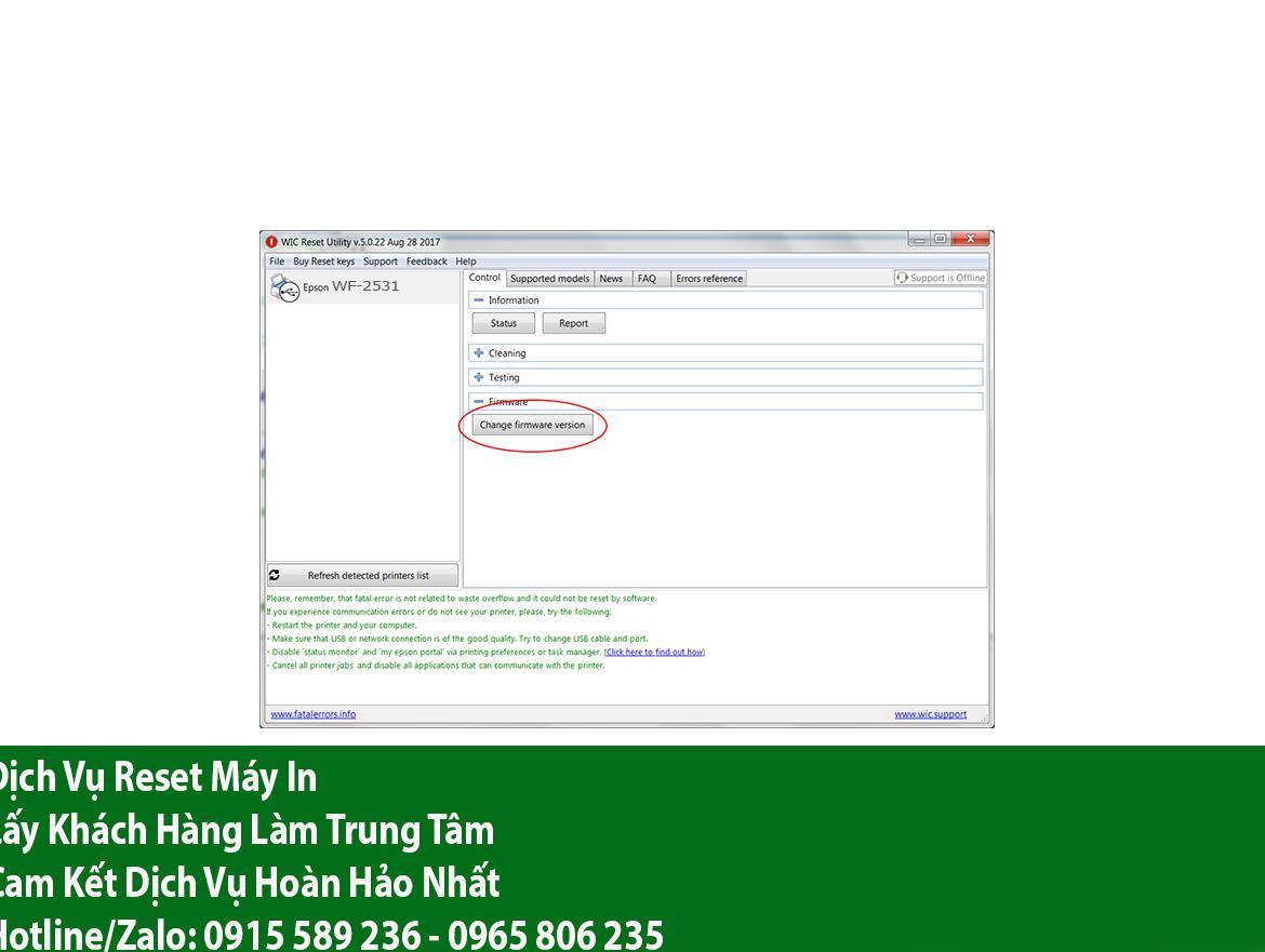 Key Firmware May In Epson WF-2531 Step 2